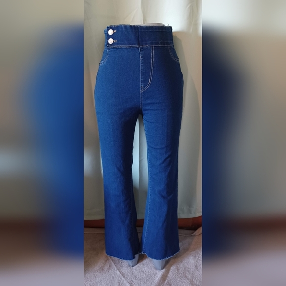 🍒 Air Space Side Zip Flair Skinny Jeans - Picture 1 of 11